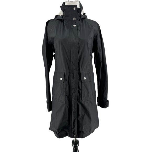 Patagonia Women's Black Torrent Shell Waterprood Rain Trech Hooded Jacket Small